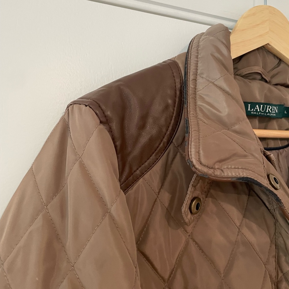 Ralph Lauren Quilted Brown Puffer Jacket - Picture 6 of 14